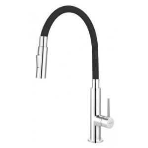 Obrazek Bateria zlewozmywakowa elastyczna z wylewką 2-funkcyjną Zumba Slim czarna 