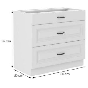 Obrazek Szafka kuchenna STILO biały mat/biały 80d 3s bb