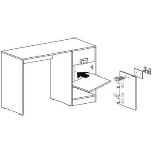Obrazek Biurko Nico 120 biały/dąb jasny nr-10