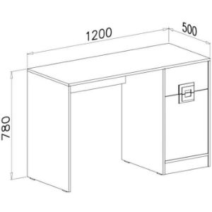 Obrazek Biurko Nico 120 biały/dąb jasny nr-10