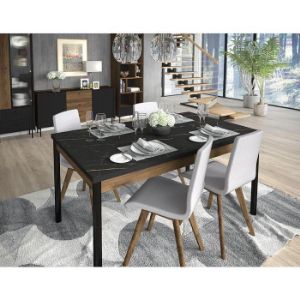 Obrazek Stół Prestigo P14 Orzech War/San Seb/Czarny Mat