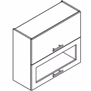 Obrazek Szafka kuchenna Denis w80grf/2 sd biały satyna mat/biały 