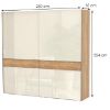 Obrazek Szafa 2d Gala pk231/gl pacific walnut/beige