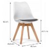 Obrazek Zestaw stół i krzesła Nel 1+4 czarny/biały