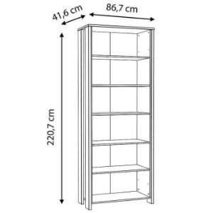 Obrazek Regał Symmach 5P 87 Old-Wood Vinteage/Beton