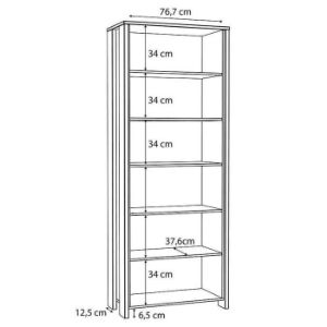 Obrazek Regał Symmach 5P 87 Old-Wood Vinteage/Beton
