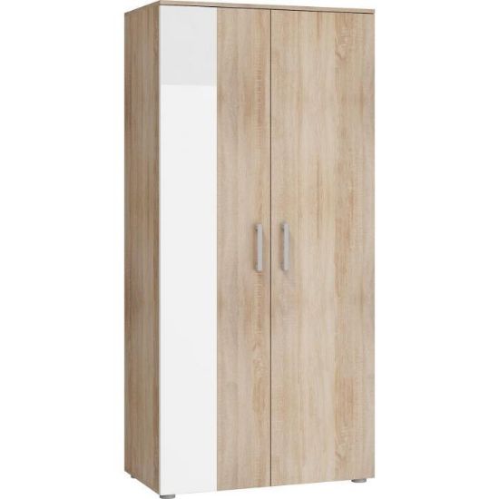 Obrazek Szafa Stella (sonoma jasna/biały połysk)