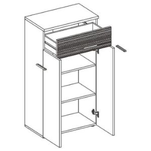 Obrazek Szafka Gustavo TYPG dąb wellington/biały