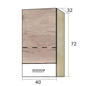 Obrazek Szafka kuchenna Econo 31G Sonoma/Biały/San Remo