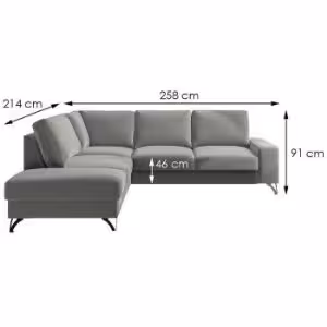 Obrazek Narożnik z funkcją spania Santi Mini Matt Velvet 85 lewostronny