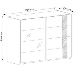 Obrazek Szafa Wood 11 200 cm biały/wotan