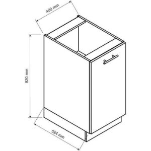 Obrazek Szafka kuchenna Denis d40 pl dąb london/biały 