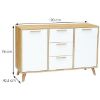 Obrazek Komoda Skandi 2d3s D.Craft Złoty/Biały