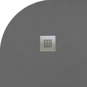 Obrazek Brodzik półokrągły Opal 80/80/2.6 szary