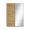 Obrazek Szafa z lustrem Asti 150 biały/dąb wotan