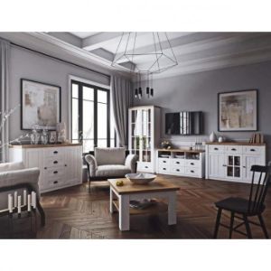 Obrazek Komoda Prowansja K3S sosna andersen/dąb lefkas ciemny