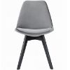 Obrazek Zestaw 4 Krzeseł Nori ciemny szary aksamit/nogi czarne