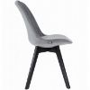 Obrazek Zestaw 4 Krzeseł Nori ciemny szary aksamit/nogi czarne