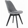 Obrazek Zestaw 4 Krzeseł Nori ciemny szary aksamit/nogi czarne