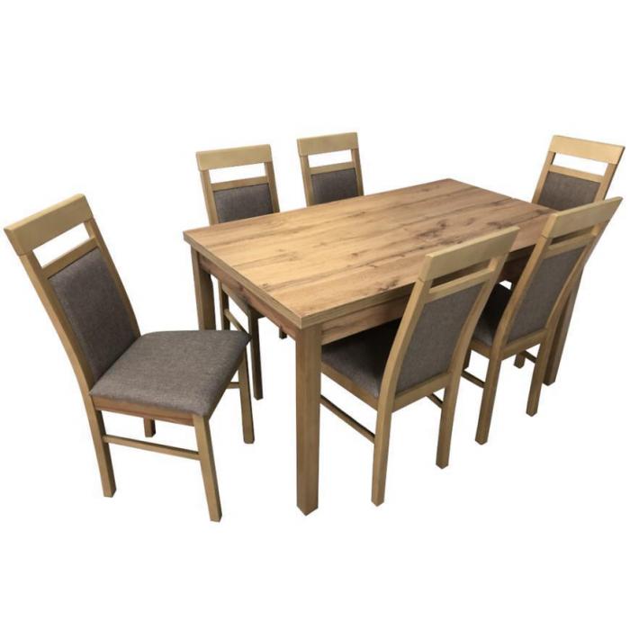 Zestaw Emilia 1+6 St874 140x80+40 Wotan Kr981 Wotan Fancy96