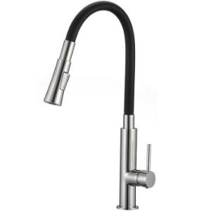 Obrazek Bateria zlewozmywakowa elastyczna Samba Slim czarna