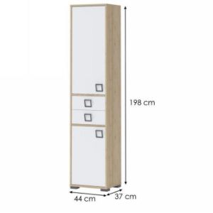 Obrazek Regał Kiki V22-BK/KI-15 beech/white 