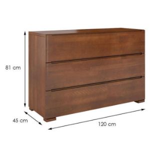 Obrazek Komoda Drewniana Bukowa 3s Skandica Sparta Orzech