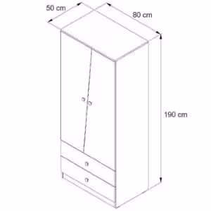 Obrazek Szafa Nero 01 80 – Czarny Połysk