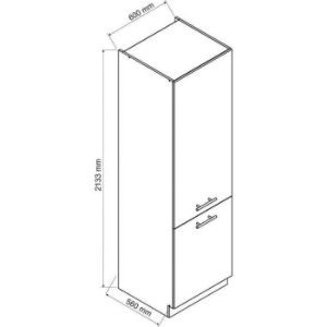 Obrazek Szafka Kuchenna Zoya D60sł 2133 Pl 2fr Biały Groszek/Biały