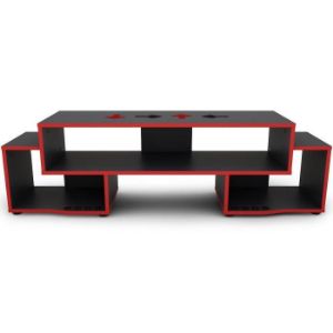 Obrazek Szafka RTV Matrix 140 grafit/czerwony