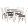 Obrazek Zestaw stół i krzesła Cyprian 1+6 ST28 160X80+40 + W31 biały