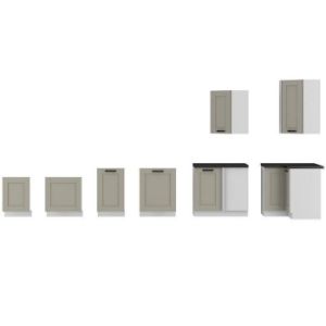 Obrazek Kuchnia Luna claygrey/biały 260 bez blatu