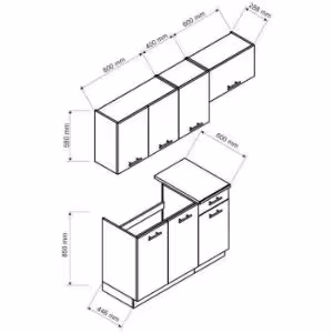 Obrazek Kuchnia Mela 1,8 dąb sonoma ZB