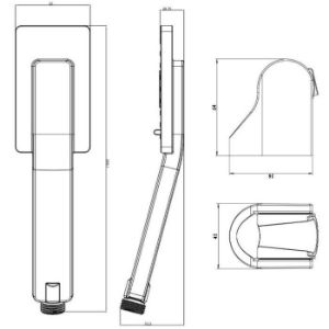 Obrazek Zestaw prysznicowy punktowy Jim Jim czarny