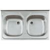 Obrazek Zlewozmywak stalowy dwukomorowy 80/50 