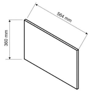 Obrazek  Panel Boczny Irma 360x564 Biały Groszek Mat 