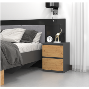 Obrazek Komoda Umo P2 Maxi antracyt/dąb artisan