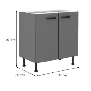 Obrazek Szafka kuchenna NESSA antracyt 80d 2f bb