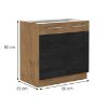 Obrazek Szafka Kuchenna VIGO Dark 80D 2F BB