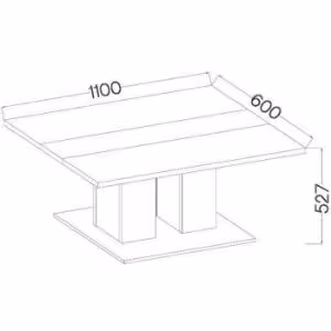 Obrazek Ława Boston Dąb Artisan/Czarny