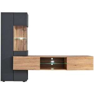 Obrazek Meblościanka Try antracyt/wotan