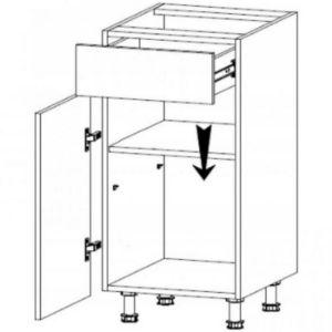 Obrazek Szafka kuchenna Gardena D40S1 grey