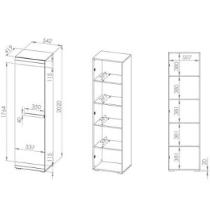 Obrazek Szafa Blanco 03 55 sosna śnieżna//new grey