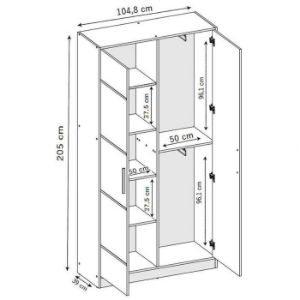 Obrazek Szafa Roj 2D 105 biała