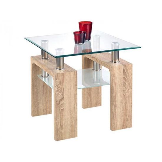 Obrazek Ława Doris H sonoma/szkło