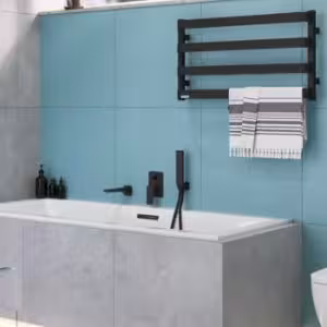 Obrazek Grzejnik łazienkowy Meteor czarny mat 