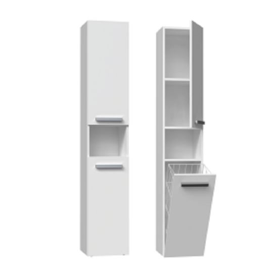 Obrazek Słupek łazienkowy Luiza 3 biały