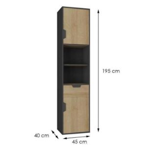 Obrazek Regał Nano Na5 Dąb Riviera/Grafit