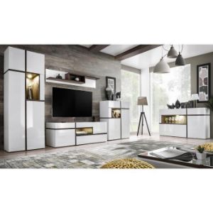 Obrazek Szafka RTV Cross Biały/Perła