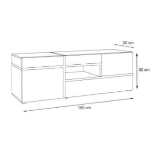 Obrazek Szafka RTV Cross Biały/Perła